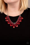Endless Effervescence-Red Necklace-Paparazzi Accessories.
