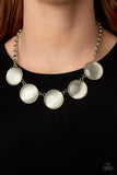 Ethereal Escape-White Necklace-Paparazzi Accessories.