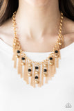 Ever Rebellious-Gold Necklace-Paparazzi Accessories.