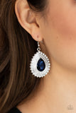 Exquisitely Explosive-Blue Earring-Paparazzi Accessories.