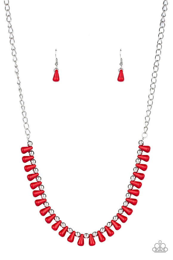 Paparazzi Lion Den - Red Necklace | GlaMarous Titi Jewels