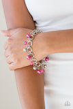 Fancy Fascination-Pink Clasp Bracelet-Paparazzi Accessories.