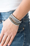 Fashion Fiend-Black Wrap Bracelet-Paparazzi Accessories.