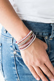 Fashion Fiend-Red Wrap Bracelet-Paparazzi Accessories.