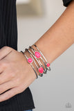 Fashion Frenzy-Pink Cuff Bracelet-Paparazzi Accessories.