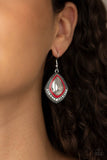 Fearlessly Feminine-Red Earring-Paparazzi Accessories.