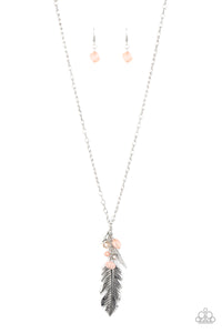 Feather Flair-Pink Necklace-Paparazzi Accessories.