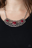 Feeling Inde-PENDANT-Red Necklace-Paparazzi Accessories.