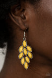 Flamboyant Foliage-Yellow Earring-Paparazzi Accessories.