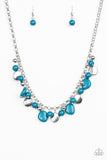 Flirtatiously Florida-Blue Necklace-Paparazzi Accessories.