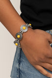 Flirty Finery-Yellow Stretch Bracelet-Paparazzi Accessories.