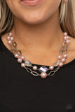 Fluent In Affluence-Pink Necklace-Paparazzi Accessories.