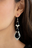 Fully Flauntable-Black Earring-Paparazzi Accessories.