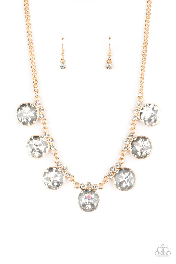 GLOW-Getter Glamour-Gold Necklace-Paparazzi Accessories.