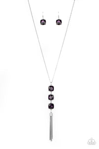 GLOW Me The Money!-Purple Necklace-Paparazzi Accessories.
