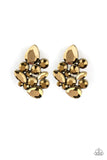 Galaxy Glimmer-Brass Post Earring-Paparazzi Accessories