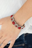 Garden Flair-Red Stretch Bracelet-Paparazzi Accessories.
