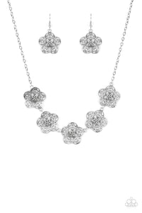 Garden Grove-Silver Necklace-Paparazzi Accessories.