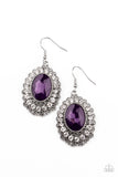 Glacial Gardens-Purple Earring-Paparazzi Accessories.