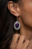 Glacial Gardens-Purple Earring-Paparazzi Accessories.