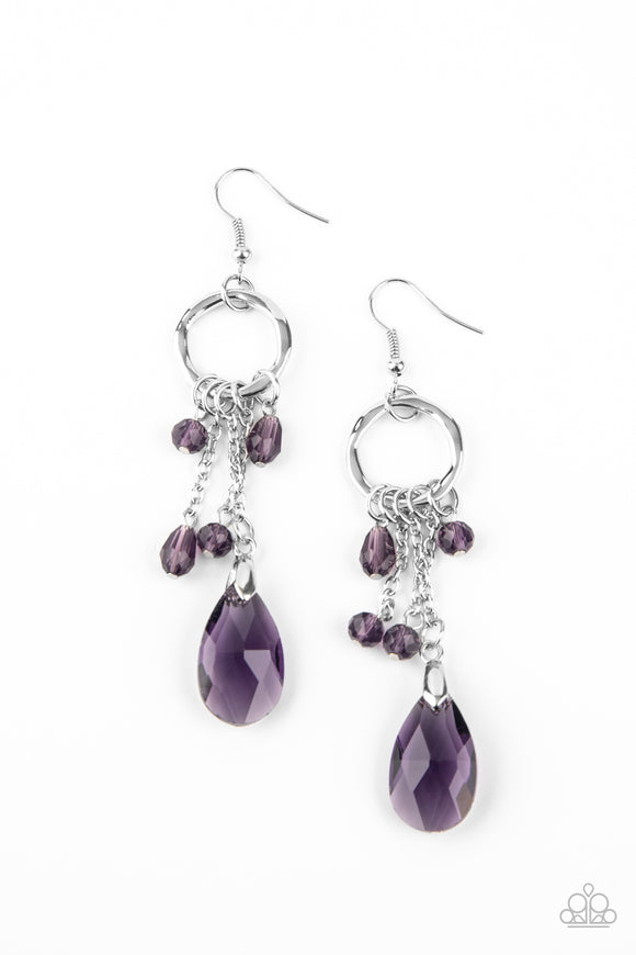Glammed Up Goddess-Purple Earring-Paparazzi Accessories.