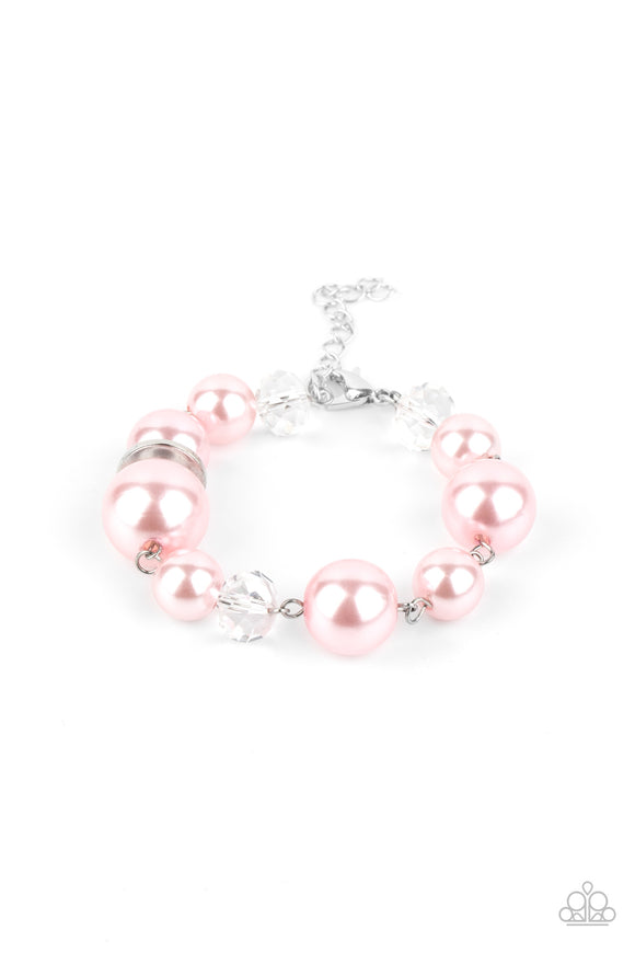 Glamour Gamble-Pink Clasp Bracelet-Paparazzi Accessories.