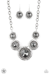 Global Glamour-Silver Necklace-Paparazzi Accessories.