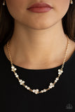Gorgeously Glistening-Gold Necklace-Paparazzi Accessories.