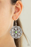 Grove Groove-Green Earring-Paparazzi Accessories.