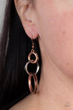 Harmoniously Handcrafted-Copper Earring-Paparazzi Accessories.