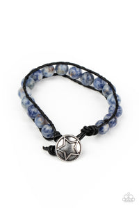 Homespun Stones-Blue Bracelet-Paparazzi Accessories.