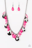 Hurricane Season-Pink Necklace-Paparazzi Accessories.