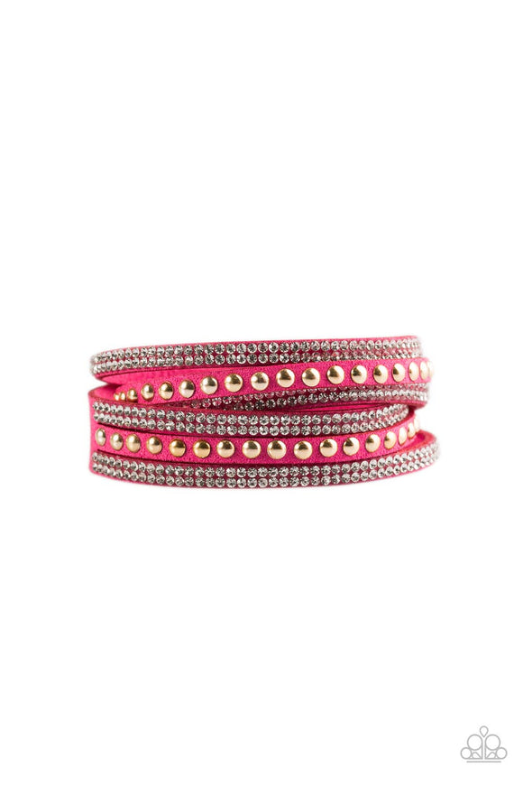 I BOLD You So!-Pink Wrap Bracelet-Paparazzi Accessories.