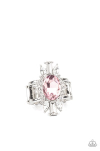 Icy Icon-Pink Ring-Paparazzi Accessories.