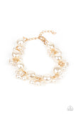 Imperfectly Perfect-Gold Clasp Bracelet-Paparazzi Accessories.
