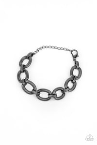 Industrial Amazon-Black Clasp Bracelet-Paparazzi Accessories.
