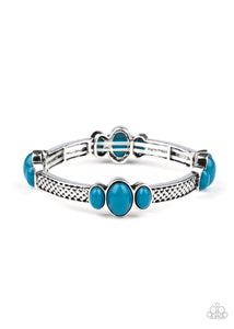Instant Zen-Blue Stretch Bracelet-Paparazzi Accessories.