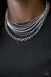 Intensely Industrial-White Necklace-Paparazzi Accessories