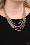 Intensely Industrial-Pink Necklace-Paparazzi Accessories.