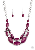 Law of the Jungle-Purple Necklace-Paparazzi Accessories.