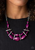 Law of the Jungle-Purple Necklace-Paparazzi Accessories.
