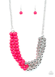 Layer After Layer-Pink Necklace-Paparazzi Accessories.