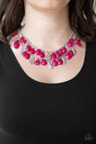 Life of the FIESTA-Pink Necklace-Paparazzi Accessories.
