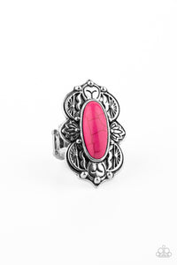 Lotus Oasis-Pink Ring-Paparazzi Accessories.