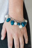 Love Doves-Blue Clasp Bracelet-Paparazzi Accessories.