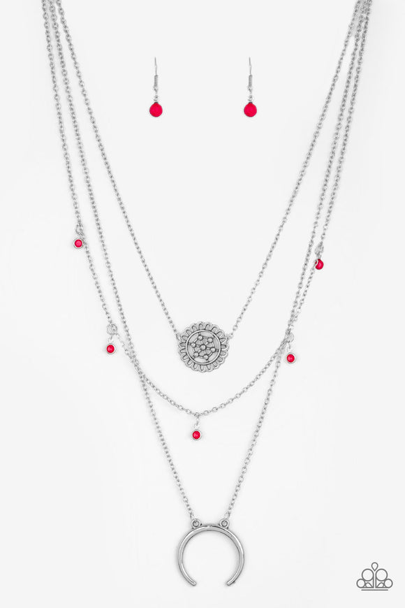 Lunar Lotus-Pink Necklace-Paparazzi Accessories.