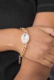 Luxury Lush-Gold Clasp Bracelet-Paparazzi Accessories.