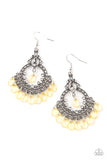 Lyrical Luster-Yellow Earring-Paparazzi Accessories.