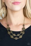 Make Yourself At HOMESTEAD-Brass Necklace-Paparazzi Accessories.