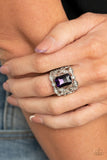 Making GLEAMS Come True-Purple Ring-Paparazzi Accessories.